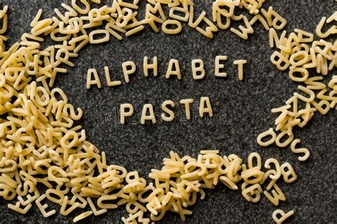 alphabet pasta letters.